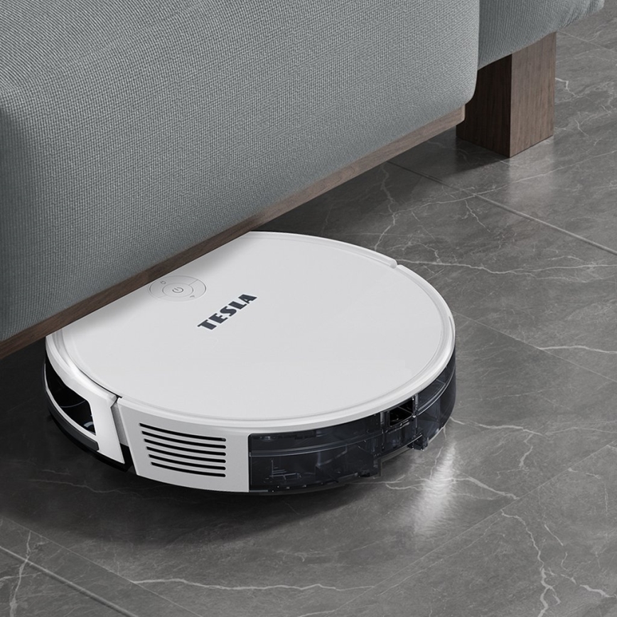 TESLA Electronics RoboStar - Smart robotstøvsuger 02.01.2001 2600 mAh Wi-Fi hvid + fjernbetjening
