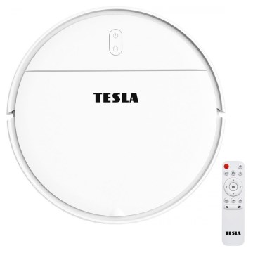 TESLA Electronics RoboStar - Smart robotstøvsuger 2-i-1 2500 mAh Wi-Fi Tuya hvid + fjernbetjening