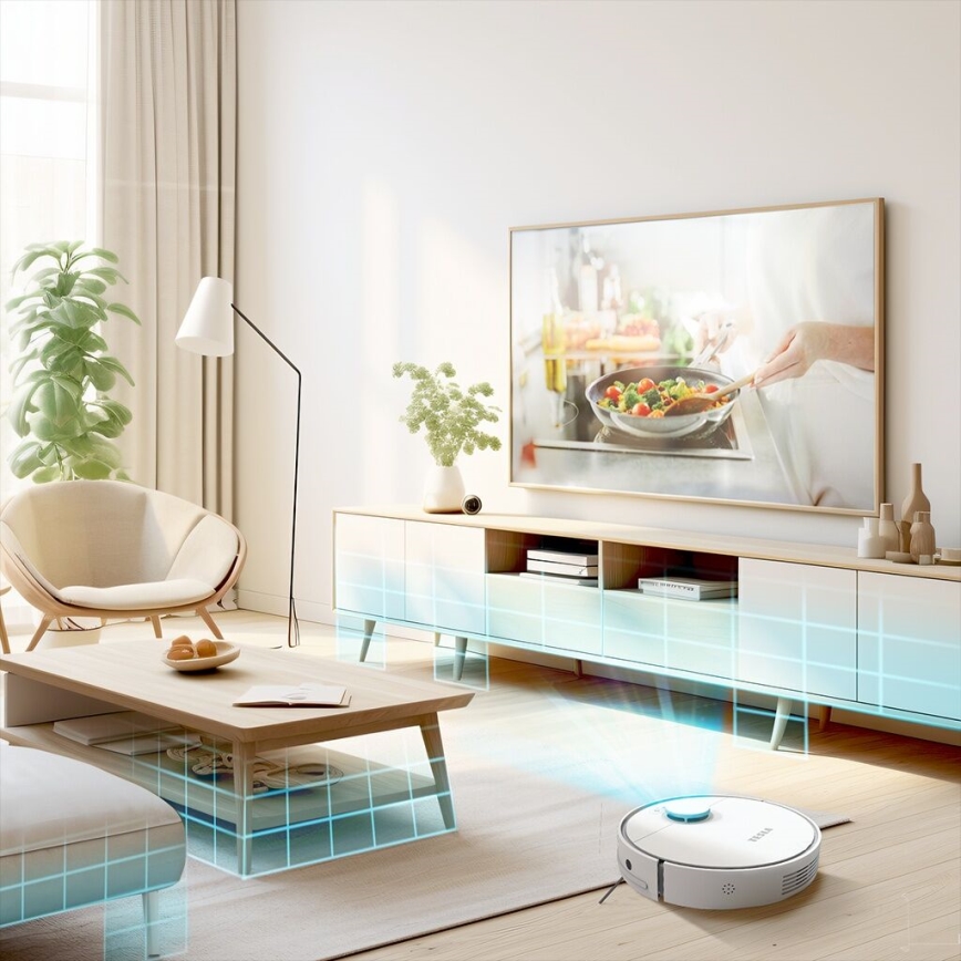 TESLA Electronics RoboStar - Smart robotstøvsuger 2-i-1 2550 mAh Wi-Fi hvid