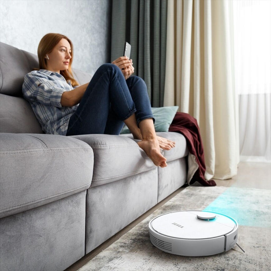 TESLA Electronics RoboStar - Smart robotstøvsuger 2-i-1 2550 mAh Wi-Fi hvid