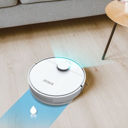 TESLA Electronics RoboStar - Smart robotstøvsuger 2-i-1 2550 mAh Wi-Fi hvid