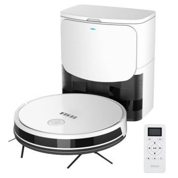 TESLA Electronics RoboStar - Smart robotstøvsuger 2-i-1 2600 mAh Wi-Fi hvid + fjernbetjening