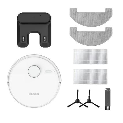 TESLA Electronics RoboStar - Smart robotstøvsuger 2-i-1 3200 mAh Wi-Fi hvid