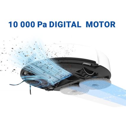 TESLA Electronics RoboStar - Smart robotstøvsuger 3-i-1 5200 mAh med Wi-Fi, hvid