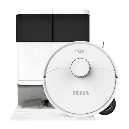 TESLA Electronics RoboStar - Smart robotstøvsuger 3-i-1 5200 mAh med Wi-Fi, hvid