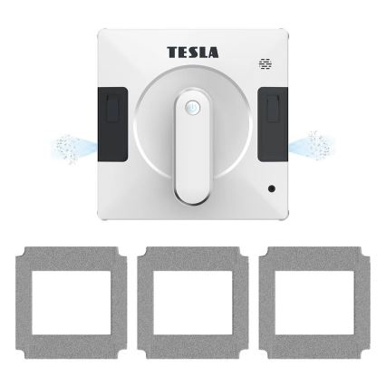 TESLA Electronics RoboStar - Smart vinduespudser m. dobbelt vandspray 72W/230V/500 mAh Wi-Fi + fjernbetjening