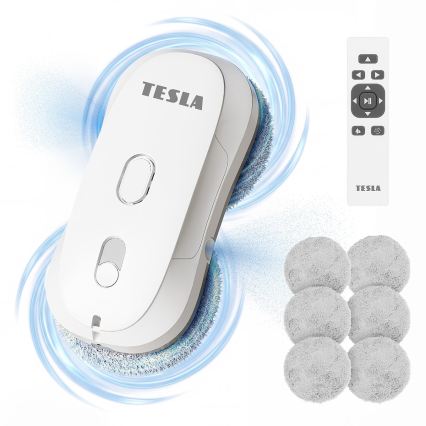 TESLA Electronics RoboStar - Vinduesrengøringsrobot med vandforstøvning 72W/230V/500 mAh + fjernbetjening