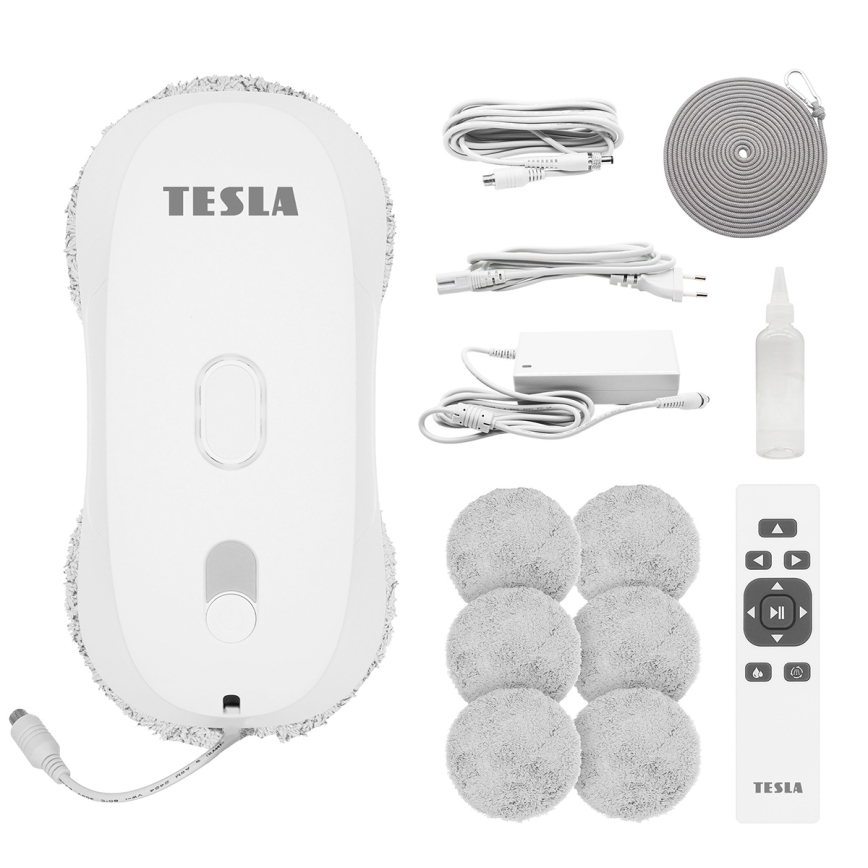 TESLA Electronics RoboStar - Vinduesrengøringsrobot med vandforstøvning 72W/230V/500 mAh + fjernbetjening