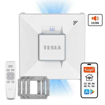 TESLA Electronics RoboStar - Smart vinduesvasker med spray 72W/230V/650 mAh Wi-Fi + fjernbetjening