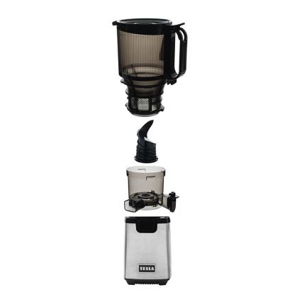 TESLA Electronics SlowJuicer Deluxe - Juicer m. lav hastighed 250W/230V rustfri/sort