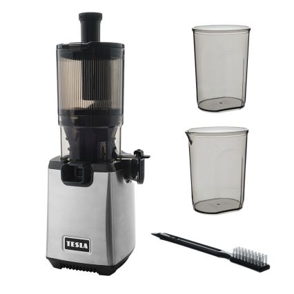 TESLA Electronics SlowJuicer Deluxe - Juicer m. lav hastighed 250W/230V rustfri/sort