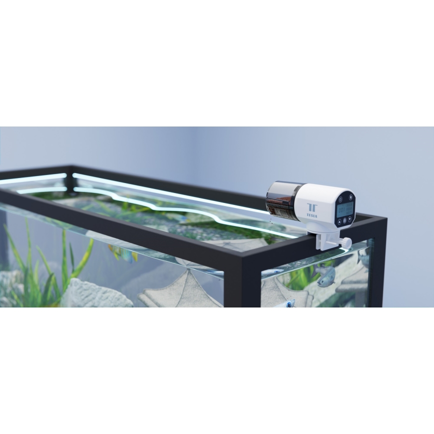 TESLA Smart - Automatisk smart-foderautomat til fisk 200 ml 5V Wi-Fi