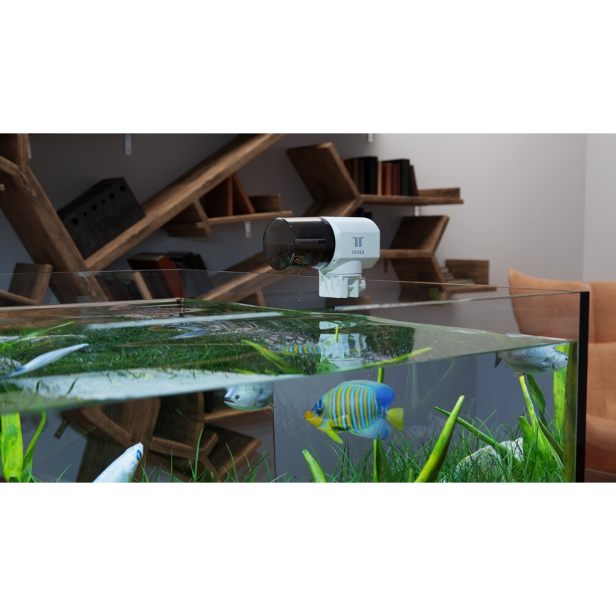 TESLA Smart - Automatisk smart-foderautomat til fisk 200 ml 5V Wi-Fi