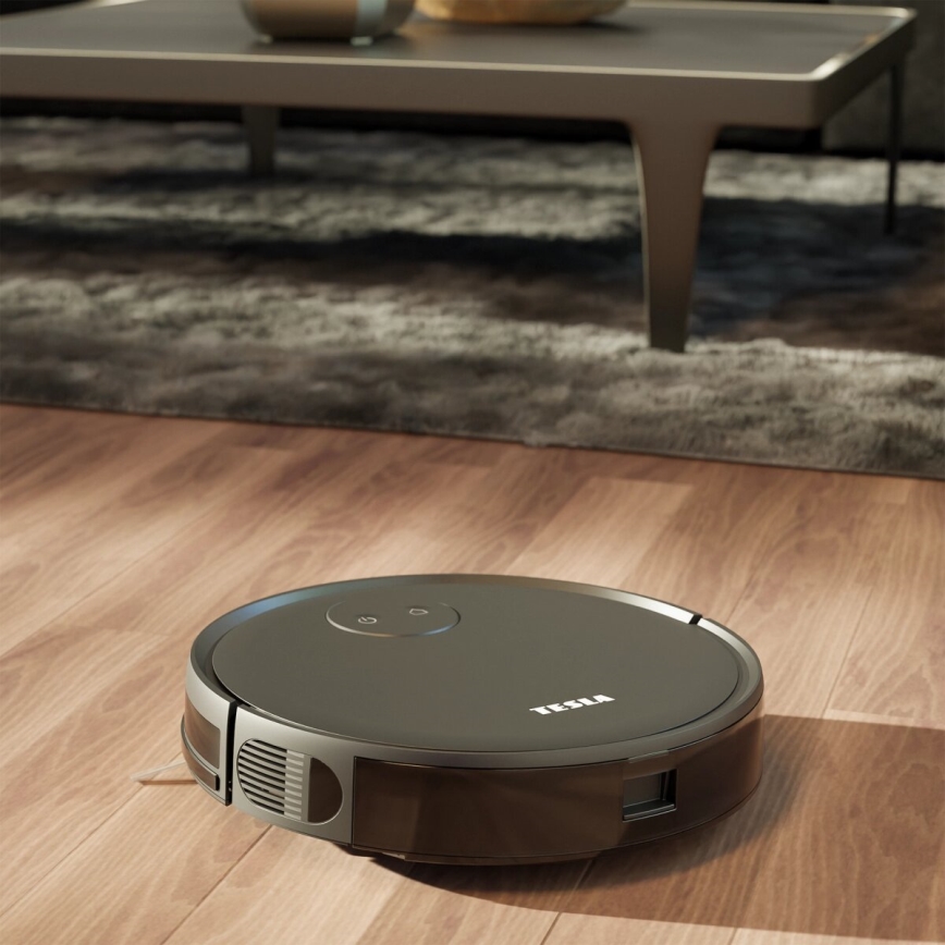 TESLA Smart - Smart robotstøvsuger 02.01.2001 2000 mAh Wi-Fi sort + fjernbetjening