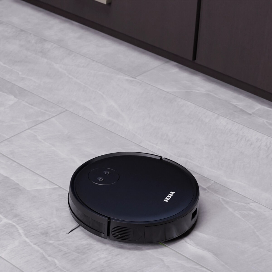TESLA Smart - Smart robotstøvsuger 02.01.2001 2000 mAh Wi-Fi sort + fjernbetjening