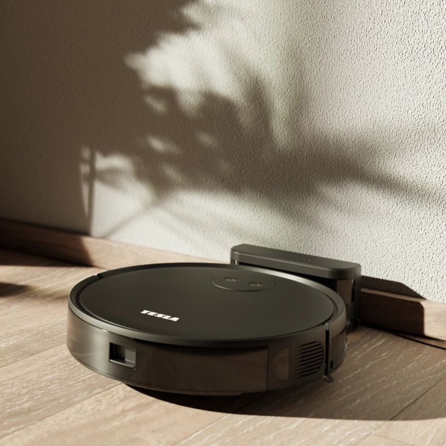TESLA Smart - Smart robotstøvsuger 02.01.2001 2000 mAh Wi-Fi sort + fjernbetjening