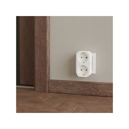 TESLA Smart - Smart stikdåseadapter 2x16A/230V Type F Wi-Fi Tuya