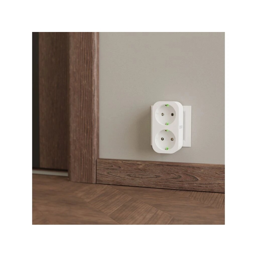 TESLA Smart - Smart stikdåseadapter 2x16A/230V Type F Wi-Fi Tuya