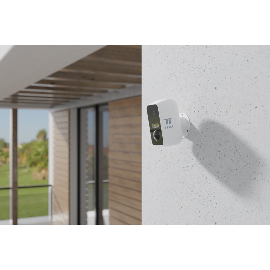 TESLA Smart - Smart udendørskamera med sensor 2K 1296p 9600 mAh 5V Wi-Fi IP65