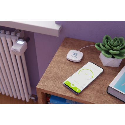TESLA Smart - SÆT med 3x trådløse termostathoveder 2xAA + smart Zigbee Wi-Fi hub gateway