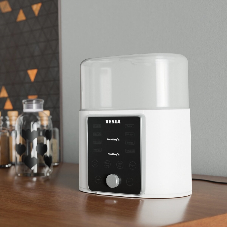 TESLA Smart - Varmer og sterilisator til flasker og babymad 200W/230V