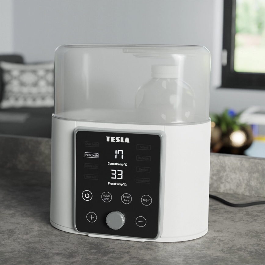 TESLA Smart - Varmer og sterilisator til flasker og babymad 200W/230V