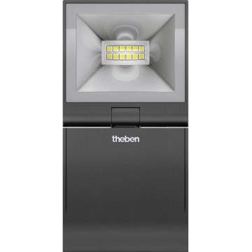 theben - LED vægmonteret projektør LED/10W/230V sort IP55