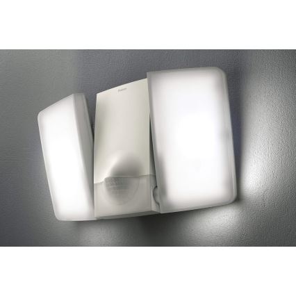 theben - Vægmonteret LED-projektør med sensor 2xLED/10W/230V hvid IP55