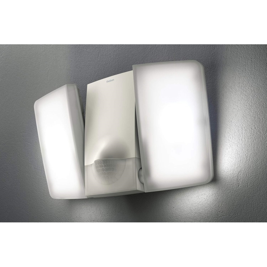 theben - Vægmonteret LED-projektør med sensor 2xLED/10W/230V hvid IP55