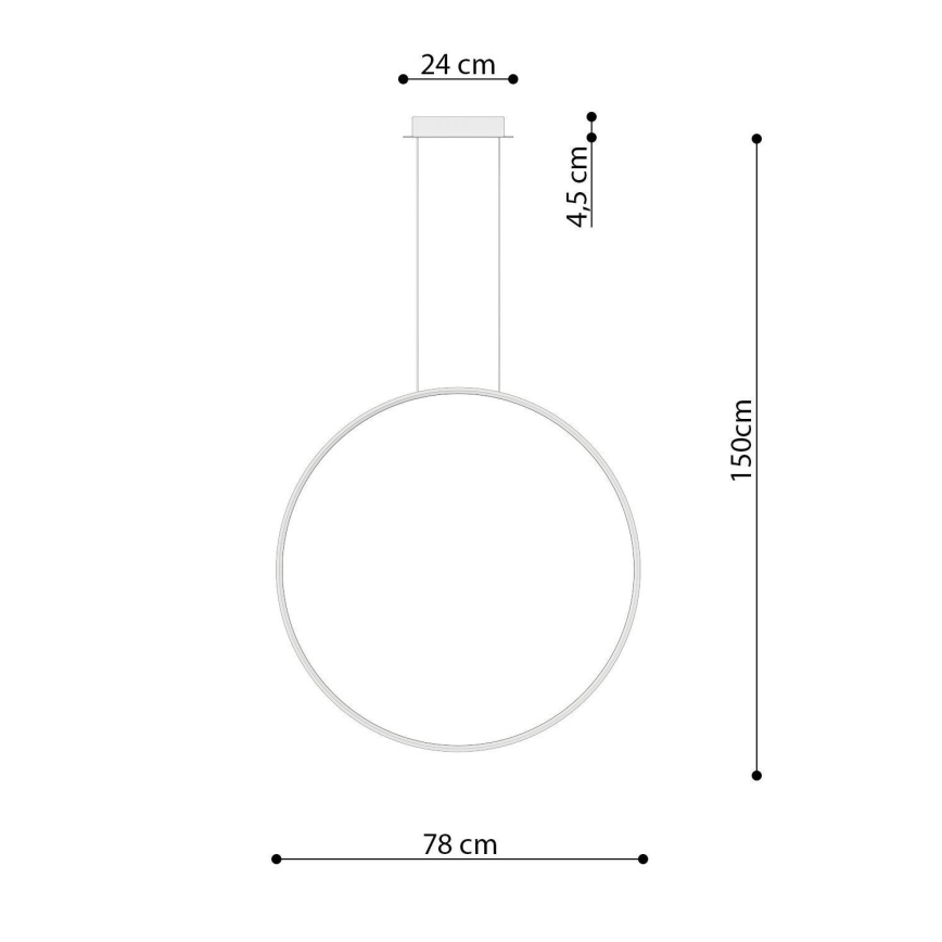 Thoro TH.175 - LED pendel RIO LED/50W/230V CRI 90 3000K diameter 78 cm guldfarvet