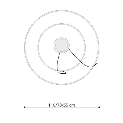 Thoro TH.178 - LED pendel RIO LED/80W/230V CRI 95 4000K hvid