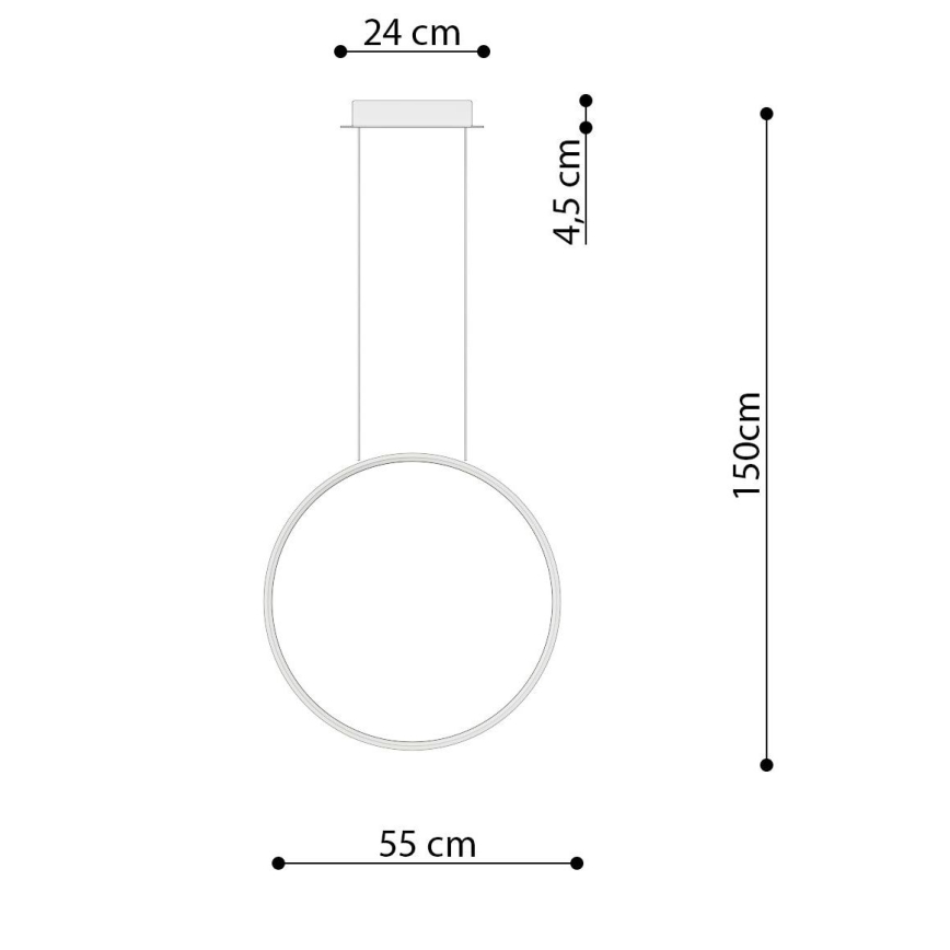 Thoro TH.221 - LED pendel RIO LED/30W/230V CRI 95 4000K diameter 55 cm guldfarvet