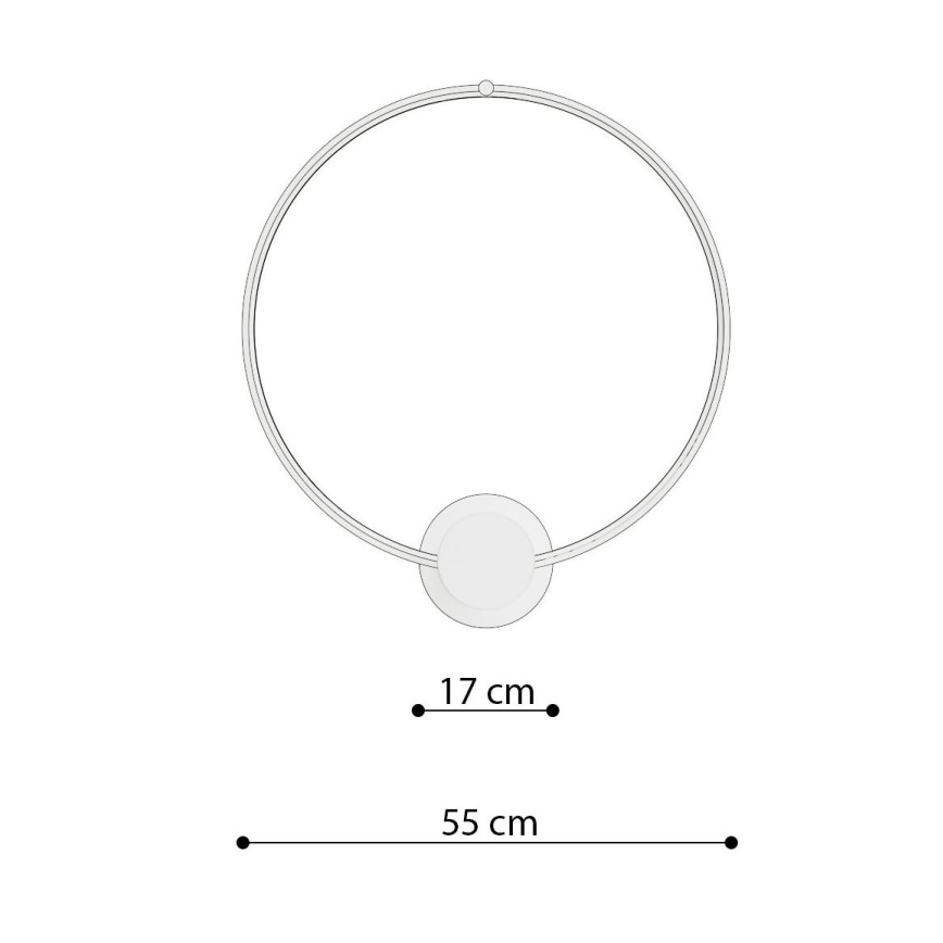 Thoro TH.222 - LED loftlampe RIO LED/30W/230V CRI 90 3000K diameter 55 cm guldfarvet
