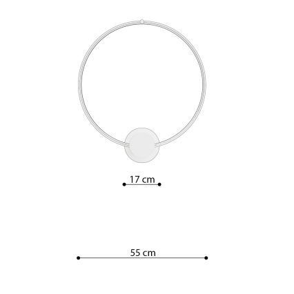Thoro TH.223 - LED loftlampe RIO LED/30W/230V CRI 95 4000K diameter 55 cm guldfarvet