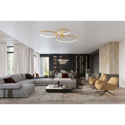 Thoro TH.223 - RIO LED-loftlampe 30W/230V CRI 98 4000K Ø 55 cm, guld