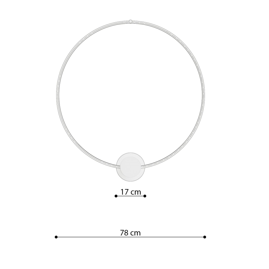 Thoro TH.224 - LED loftlampe RIO LED/50W/230V CRI 90 3000K diameter 78 cm guldfarvet