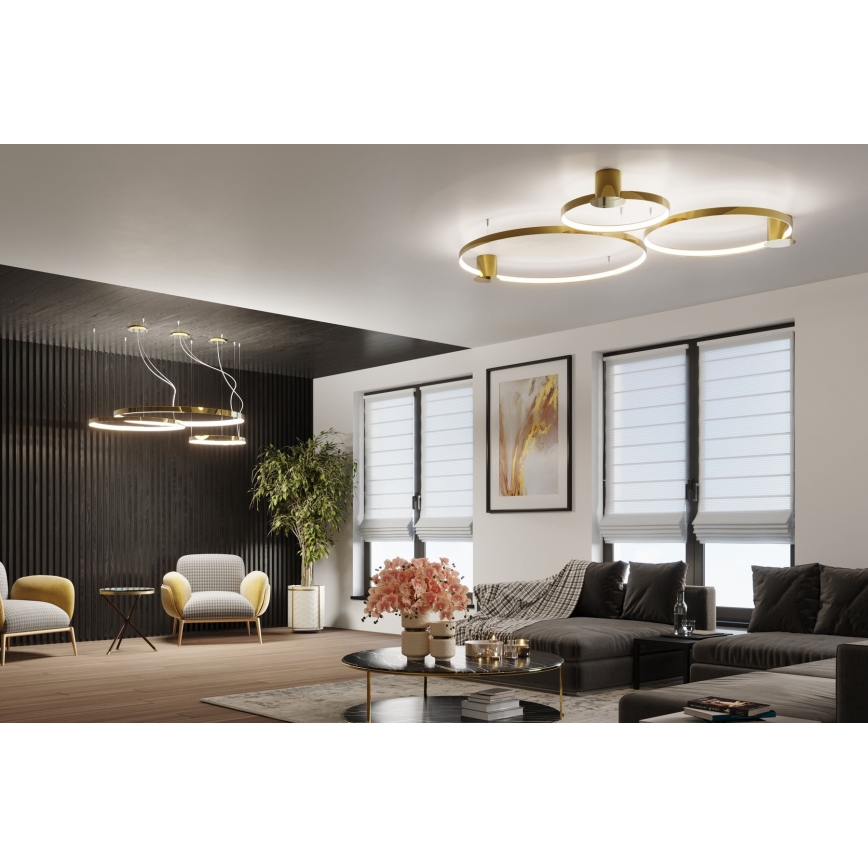 Thoro TH.246 - LED pendel RIO LED/50W/230V CRI 90 3000K diameter 78 cm guldfarvet