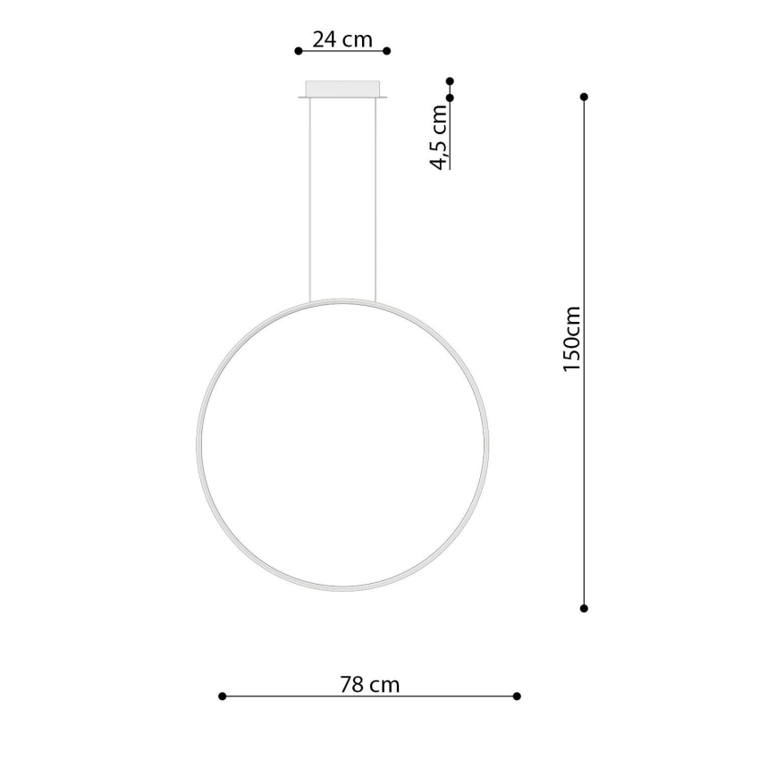 Thoro TH.248 - LED pendel RIO LED/50W/230V CRI 90 3000K diameter 78 cm guldfarvet