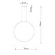 Thoro TH.248 - LED pendel RIO LED/50W/230V CRI90 3000K diameter 78 cm gylden
