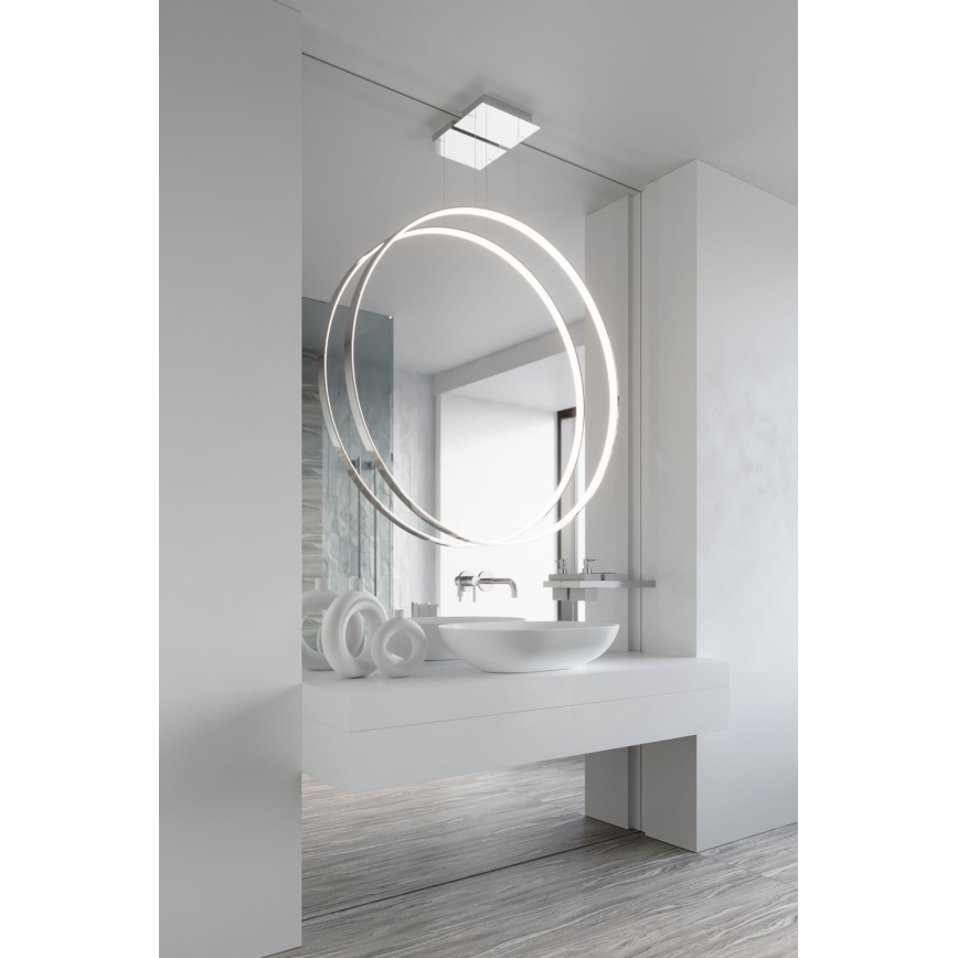 Thoro TH.249 - LED pendel RIO LED/50W/230V CRI 90 4000K diameter 78 cm skinnende krom