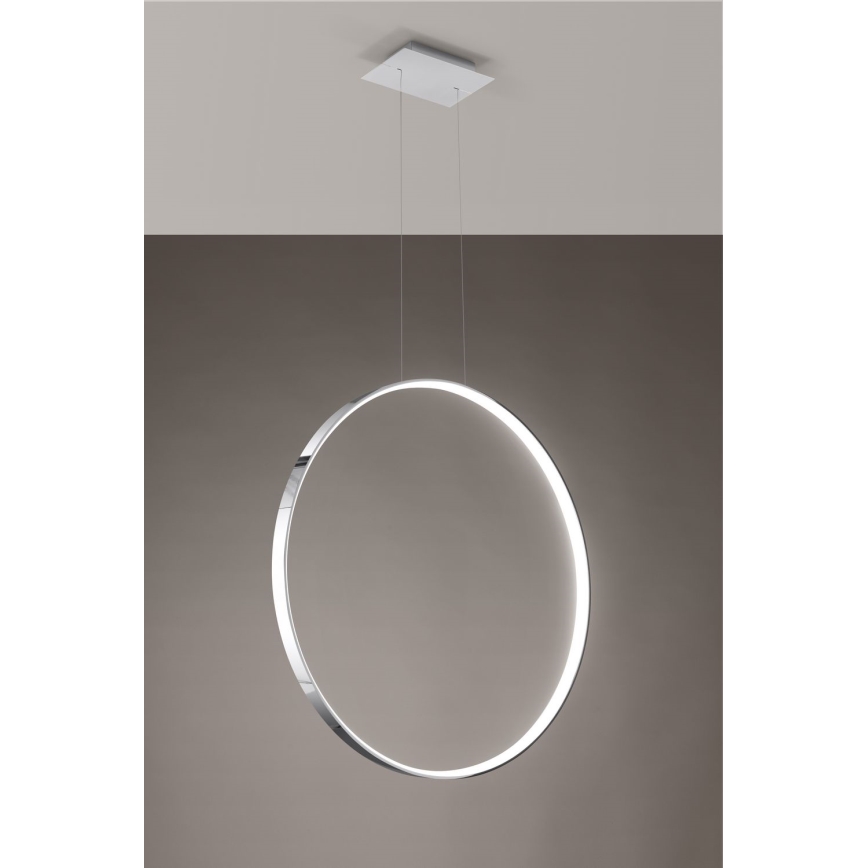 Thoro TH.249 - LED pendel RIO LED/50W/230V CRI 90 4000K diameter 78 cm skinnende krom