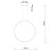 Thoro TH.249 - LED pendel RIO LED/50W/230V CRI90 4000K diameter 78 cm krom