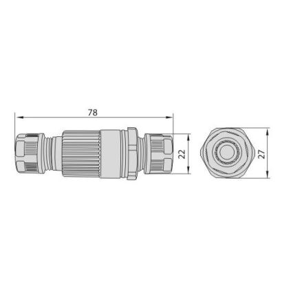 Tilslutningsstik 16A/250V IP68