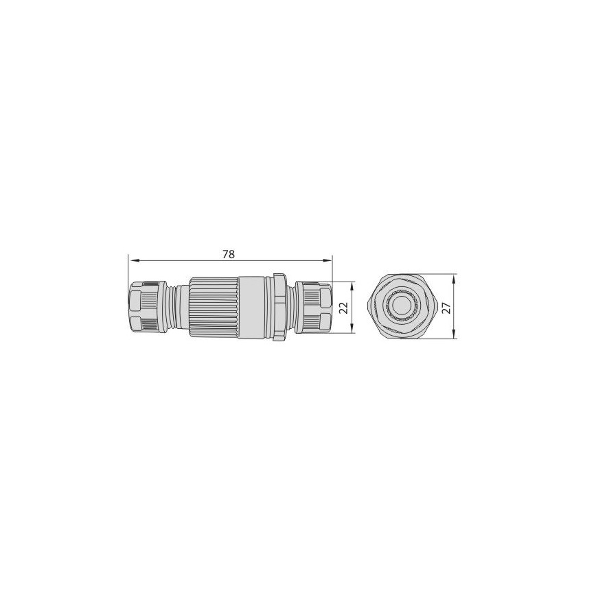 Tilslutningsstik 16A/250V IP68