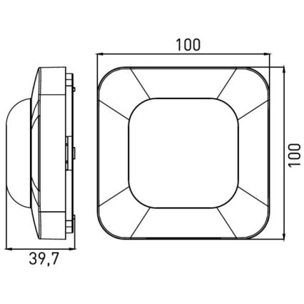 Tilstedeværelsesføler PRES SENSOR 2000W, hvid