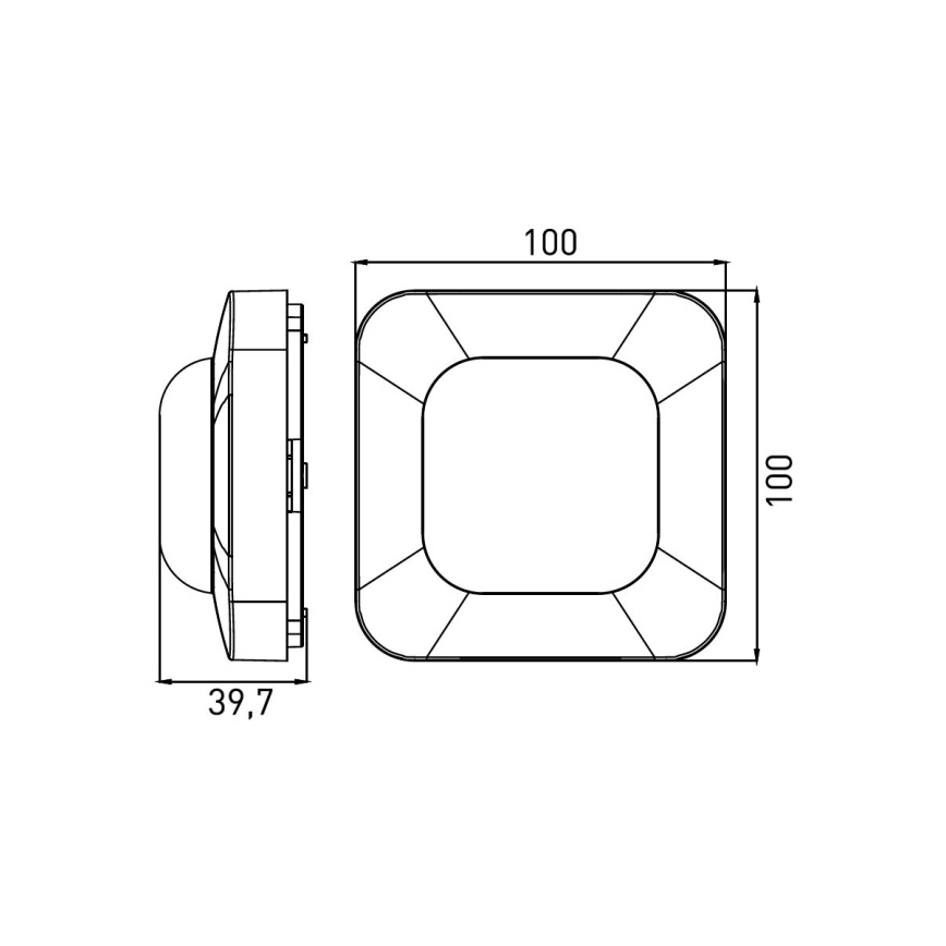 Tilstedeværelsesføler PRES SENSOR 2000W, hvid