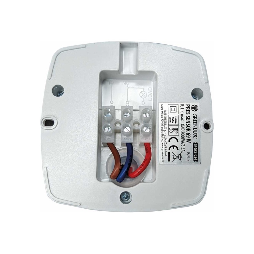 Tilstedeværelsessensor PRES SENSOR 2000W, hvid