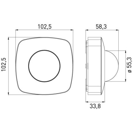 Tilstedeværelsessensor PRES SENSOR 2000W, hvid