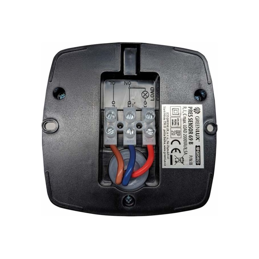 Tilstedeværelsessensor PRES SENSOR 2000W sort