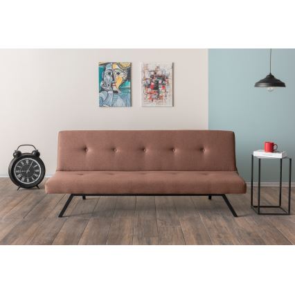 To-personers sofa LOKO i brun